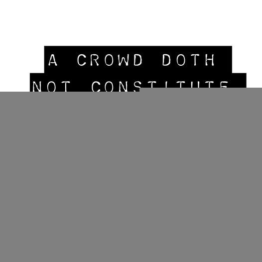 The quotation below is set against a simple white background:

A crowd doth not constitute a "revival."

I suspect that revival - if there is such a thing - would look more like the recovery of self-giving love than an exuberant crowd.

Bradley Jersak