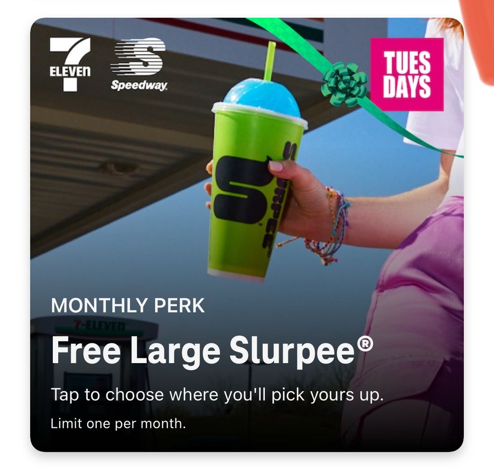 Free large slurpee 
