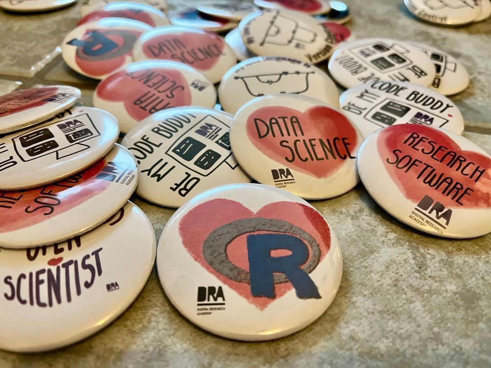 Multiple badges with R, Research software, Data Science, Be My Code Buddy