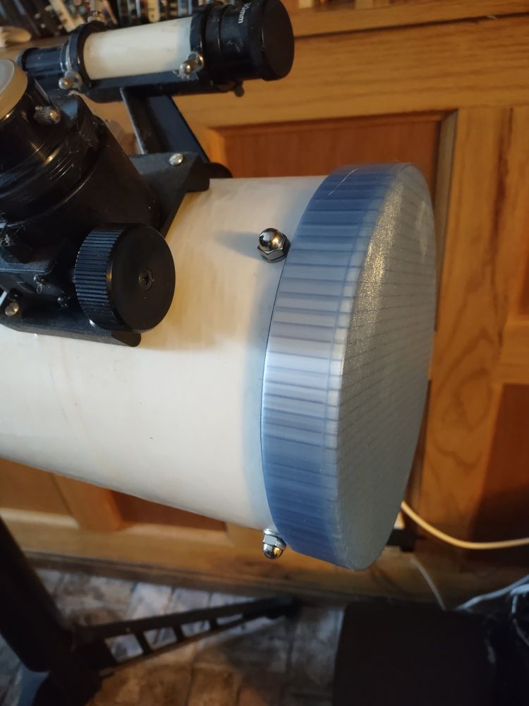 3d printed end cap for my Meade 6" reflector telescope