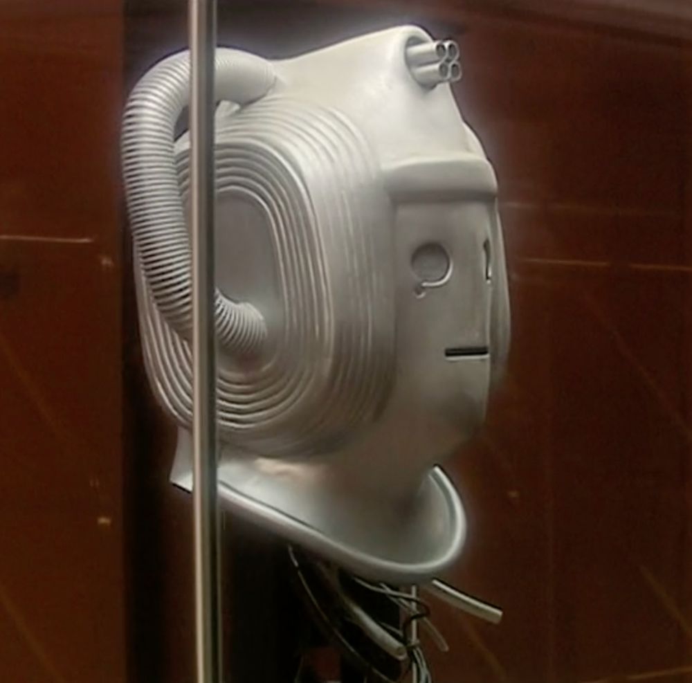 Cyberman head in 'Dalek'
