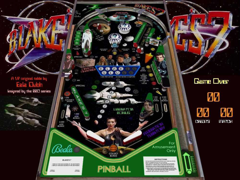 VP (virtual pinball) table by Eala Dubh. I pulled it offline in 2006 but some quick googling suggests it might be sourced from the likes of vpuniverse.com.