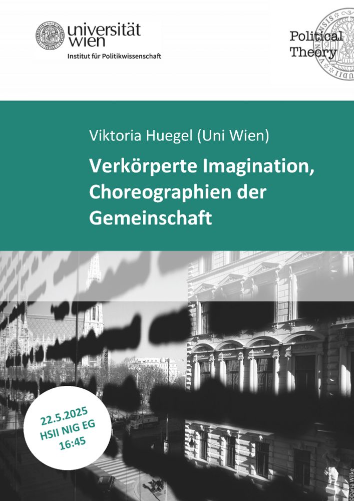Das Bild zeigt das Poster zum Vortrag mit Infos wie im Posting