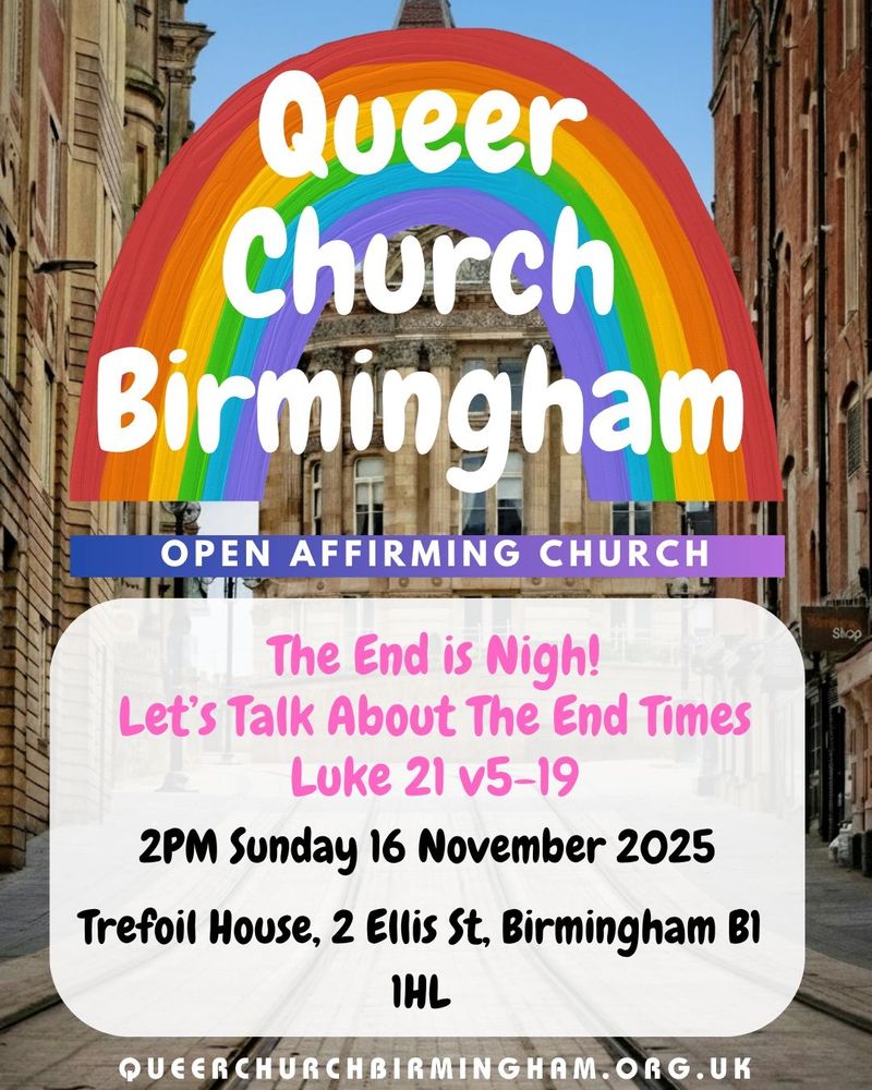 The End is Nigh! Let’s Talk About The End Times Luke 21 v5-19
✝️📖🔚

Group discussion and Bible reading. Lets learn together. Feel free to express your views or just sit and listen.

🗓 Sunday, 16 Nov 2025  
🕐 2pm–3:30pm

Social after

📍 B11HL  
maps.app.goo.gl/cAaiSnQJLok1tQ…