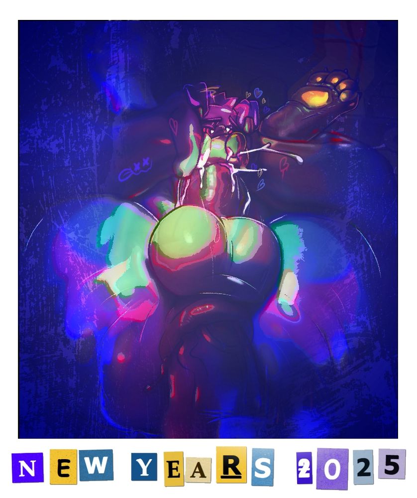 A picture of the artist's sona getting railed by his boyfriends sona.