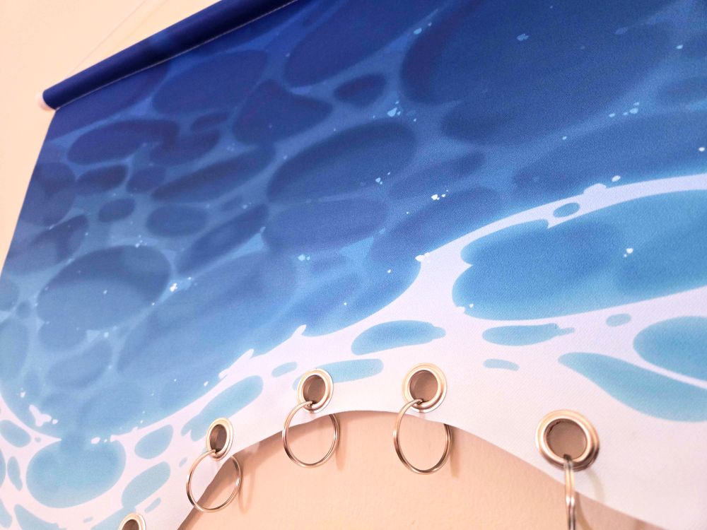 waves combo display banner for pins and keychains