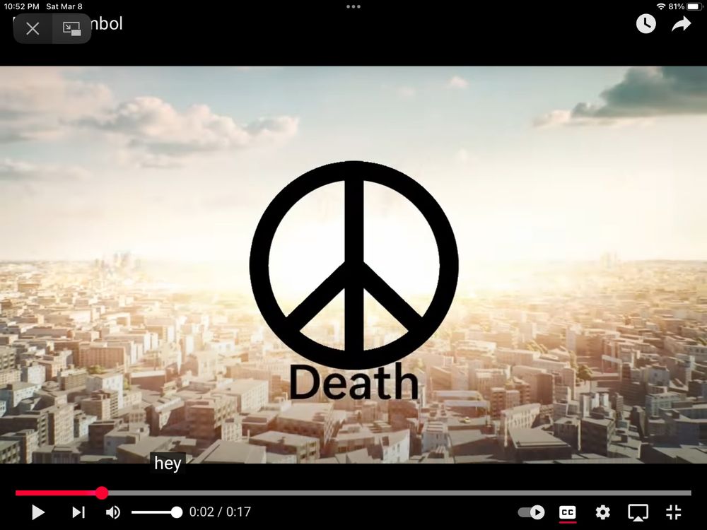 Posting from Schantz 
( https://brighteon. social/public  ) 
************************

https://www.youtube.com/watch?v=xl10JLSr1fQ&t=3s

The distribution and spreading of the right peace symbol is of the utmost importance, because the wrong peace symbol, the so-called death rune, i.e. the turned upside down Algiz- or Elhaz-rune is still interpreted absolutely incorrectly in its actual meaning and is totally underestimated and misjudged/misunderstood in its outcoming effect. Contrary to the claims of many esotericists, this rune has absolutely nothing to do with peace or life, but embodies the absolute opposite of it. In addition, symbols - although they are fundamentally intrinsically neutral - have effects on the unconscious, uncontrolled and undirected behaviour of the human being, who does not defend himself/herself against his/her  own negative and destructive swinging-waves and impulsations, does not fight back and who triggers it himself/herself due to the symbolism of the death rune, and simply lets himself/herself be overrun by them and acts them out uncontrolledly. 

For that reason only the correct peace symbol should be used, the symbolism of which is unconsciously absorbed, interpreted and understood by human beings as constructive, soothing, peaceful and progressive, through which he/she also builds up corresponding swinging-waves and impulsations in himself/herself, and gradually beings to act them out.

The ample spreading of the correct peace symbol and its common acceptance among the population and can effect very much that is positive and good and lead to a general calming and equalisation in these difficult and dangerous times.