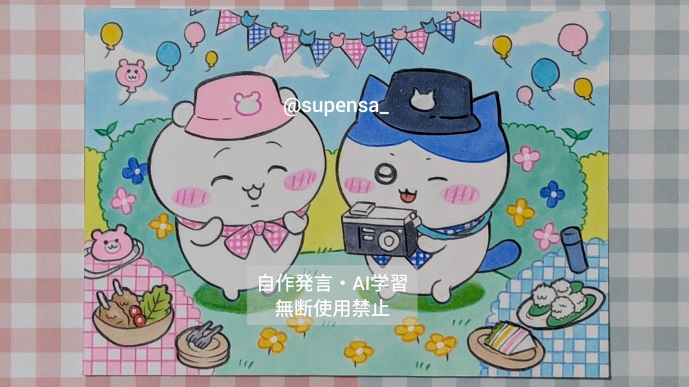 ちいかわ＆ハチワレお誕生日お祝いイラスト
2025年版