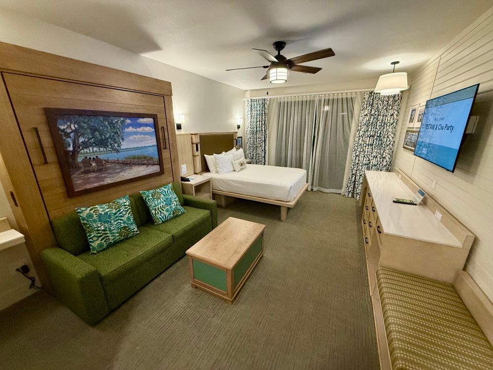 An image of a DVC Studio Villa interior at the Disney’s Hilton Head Island Resort. [Eric Chu - August 30, 2025 ]