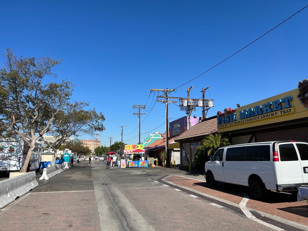 A photo of the storefronts along Nagoya Way, San Pedro, CA.

[Eric Chu - October 16, 2021]