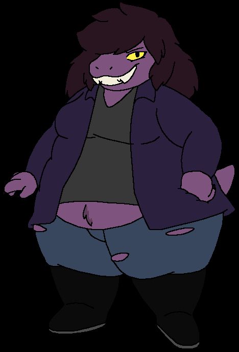 Born years before the fall of the Barrier, Suzy is the product of a forbidden union between a human from a remote mountain village and a monster who had never been sealed underground. Her mother, in particular, was part of a scattered, secretive population of monsters who evaded imprisonment after the war by going into hiding at the base of Mt. Ebott.

Suzy’s early years were spent in a world that wanted her to disappear, hidden from human eyes, distanced from monster society, and growing up with the quiet understanding that she was not supposed to exist. Her parents were divided: one trying to protect her through secrecy, the other bitterly resenting the risk she represented.

When the Barrier fell and monsters emerged onto the surface, Suzy didn’t feel liberated. She felt left behind. She never knew the Underground, and the monsters she met topside treated her like an outsider. 
 
Brash, confrontational, and emotional to a fault, Suzy doesn’t ask for respect, she demands it. She’s quick to violence, slow to trust, and impossible to intimidate. Beneath her 'tough girl' front, though, is a deep-rooted sense of loyalty and justice: she protects others because no one protected her.

Suzy has no love for idealists or institutions, and secrets are something she's grown to absolutely resent. She doesn’t believe the world got better, only that it got quieter. When the Sealer Guild starts stirring up old hate, she’s ready to fight not just out of principle… but because she knows she’s exactly the kind of person they want erased.