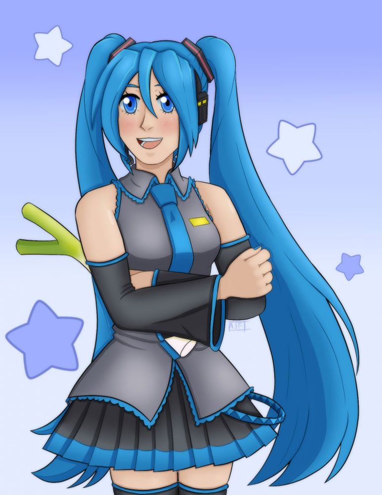 The redraw of Miku from 2021.