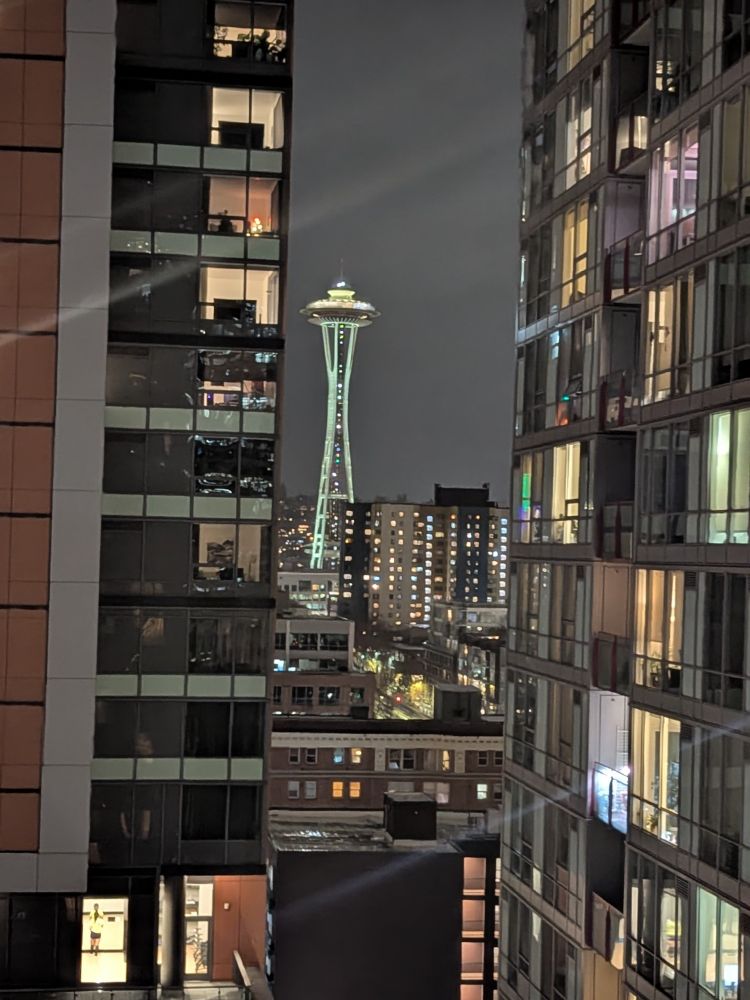 View from my hotel of the Space Needle
