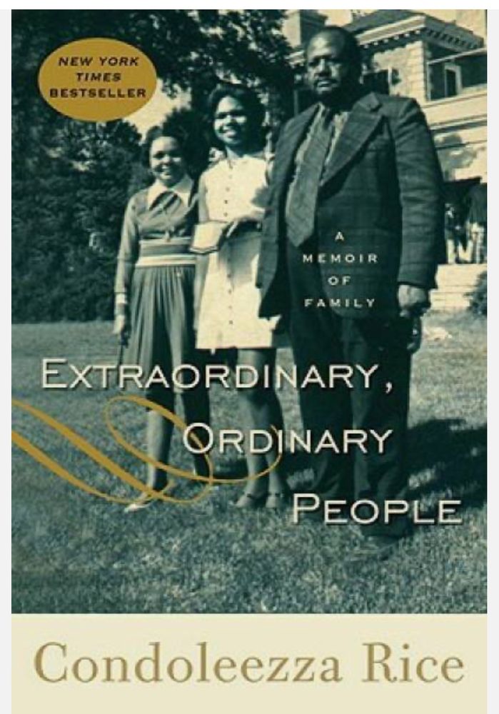 Cover of book “Extraordinary, Ordinary People” by Condoleezza Rice