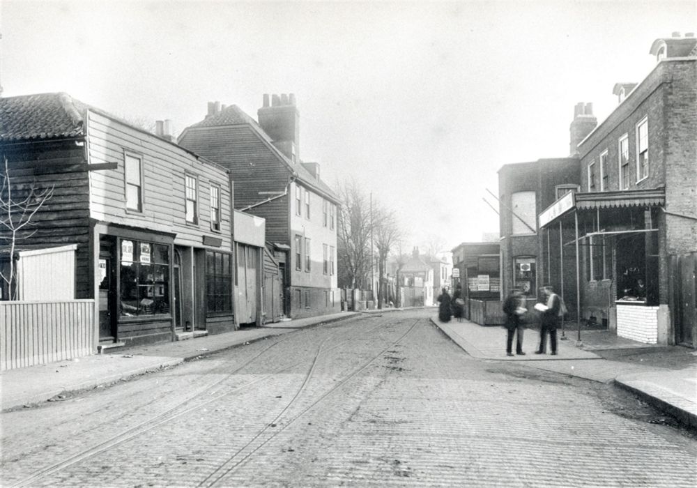 Photograph of High Road, Leyton  in late 19th century. 
From VHM photo collection, available in our Searchroom.