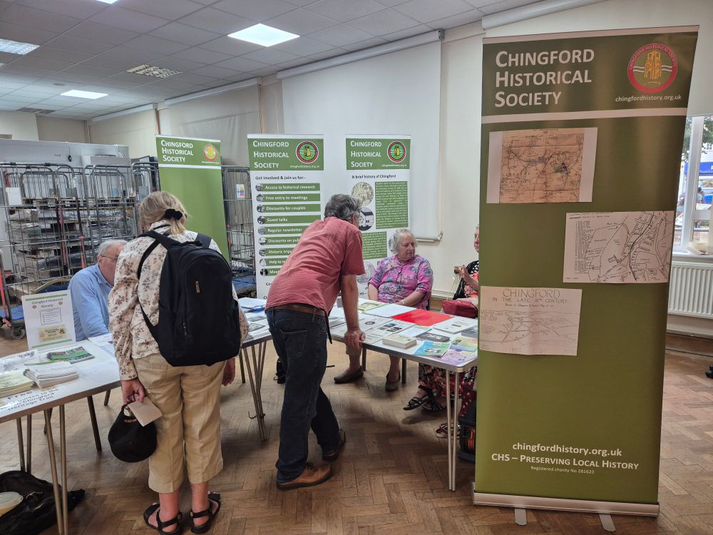 Chingford Historical Society's stall at our Archives open day on Sat 21 June.