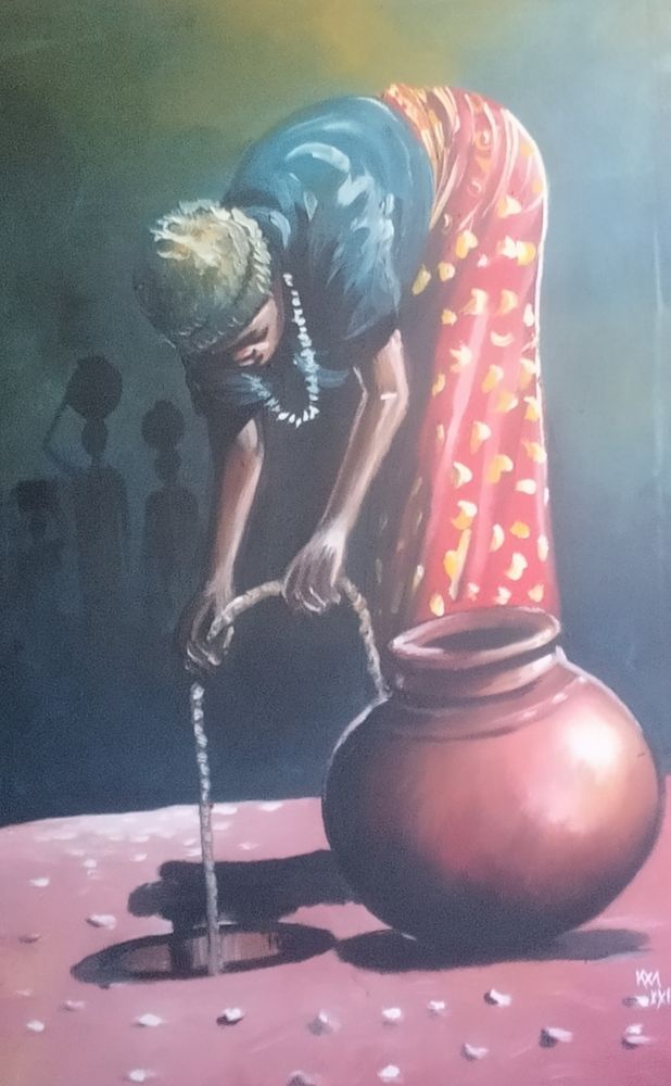 "The Well"
Acrylic on fabric 
60×80cm
AVAILABLE 