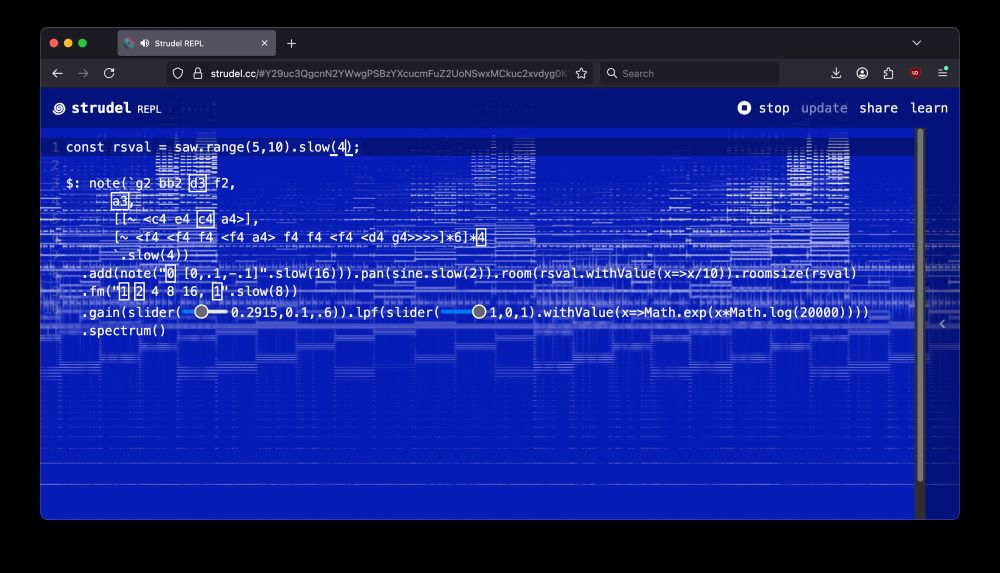 weißer auf blauem grund im browserfenster aus dem Link unter dem Post