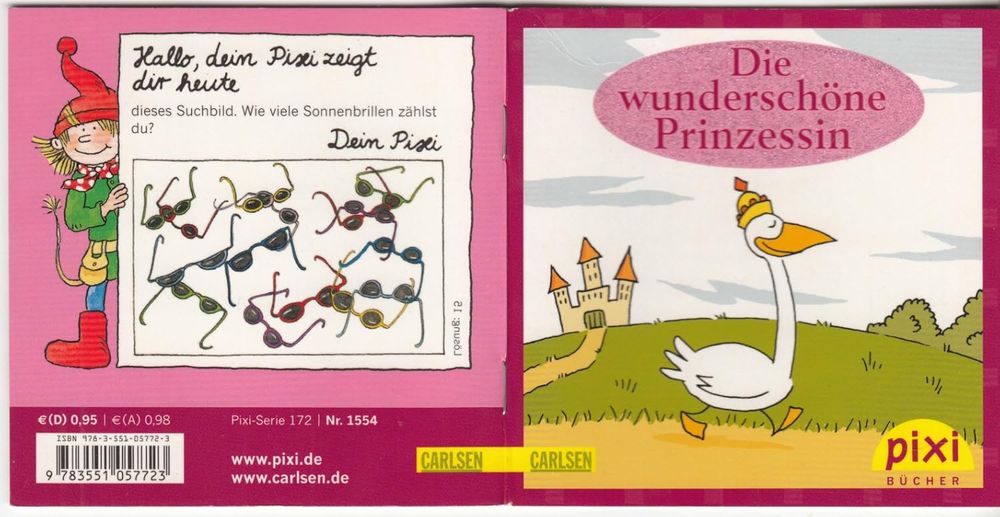 The cover of "Die wunderschone Prinzessin," a Pixi book I love.