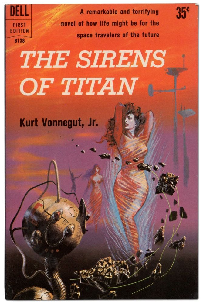 Book cover, THE SIRENS OF TITAN, by Kurt Vonnegut, Jr. (1959)