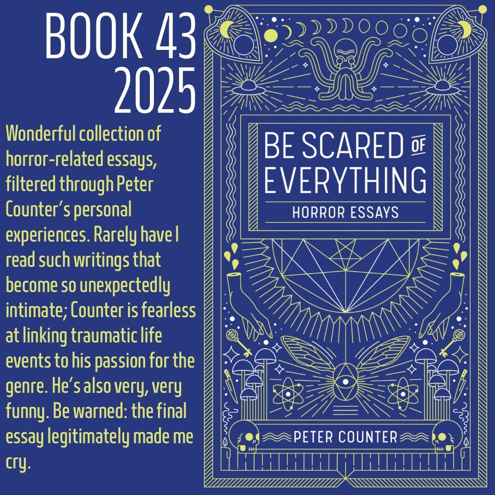 
Book cover, BE SCARED OF EVERYTHING, Peter Counter
Invisible Publishing, 2020