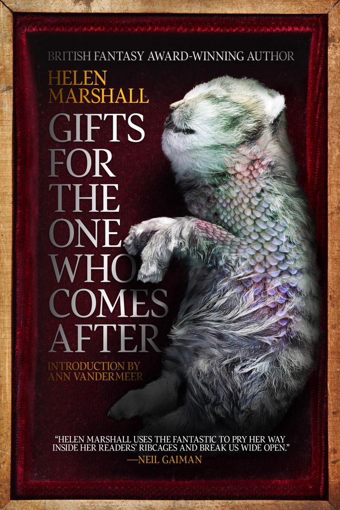 Book cover, Gifts for the one who comes after, Helen Marshall. 
Chizine Publications, 2014.