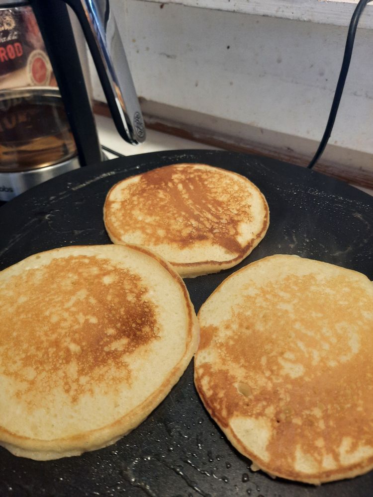 Tre nystekte sveler på ei elektrisk takke