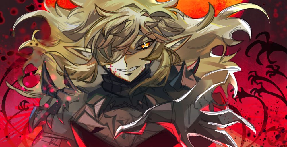 Gloom corrupted link looking very intimidating while commanding a horde of gloom hands