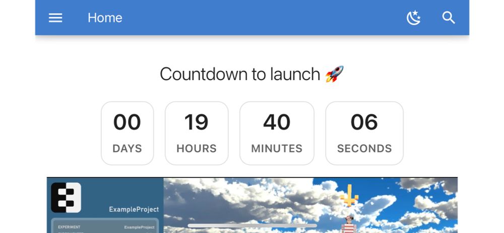 Numbers of Countdown to launch
