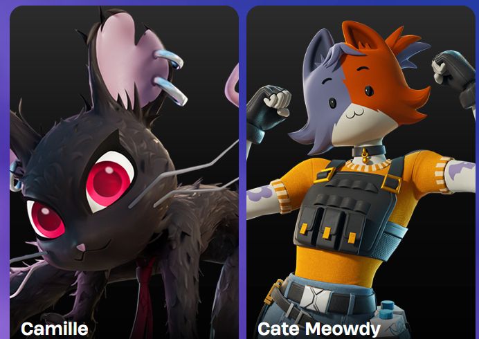 Camille and her new non-weed-smoking gf Meowdy. This is from the Fortnite item shop tonight.

Camille does still smoke weed, tho.