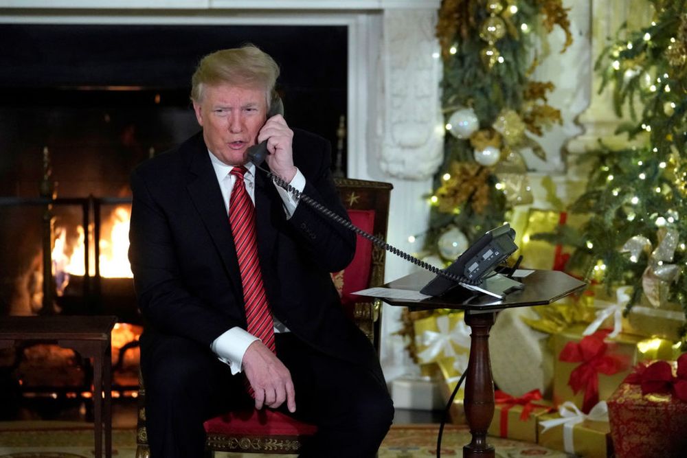 Trump on the phone from that time he asked a kid if he still believed in Santa
