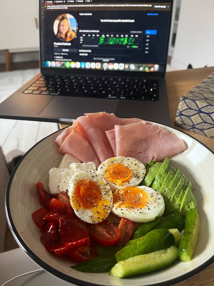 Code, GitHub progress, Healthy breakfast