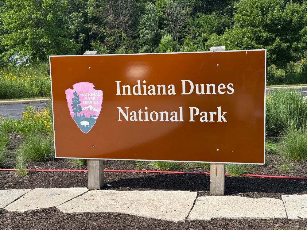 Sign for Indiana Dunes National Park.