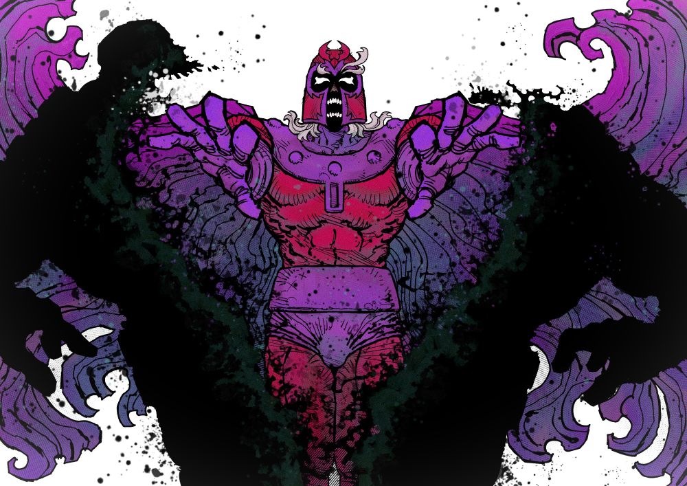 Magneto tearing someone in half with his abilities