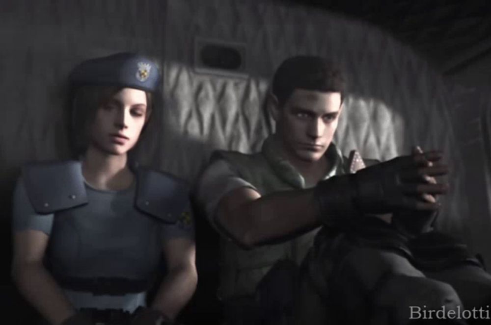 Chris Redfield Jill Valentine GIF