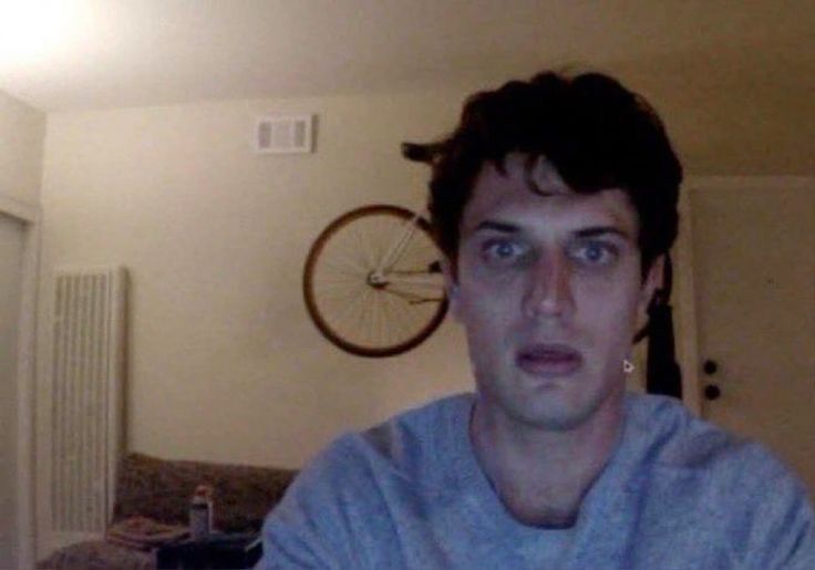 White guy in 'unfriended" or whatever that movie is called staring into the camera terrified 