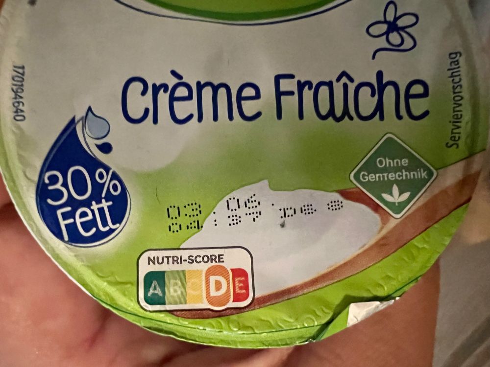 Creme Fraiche haltbar bis 3.6.