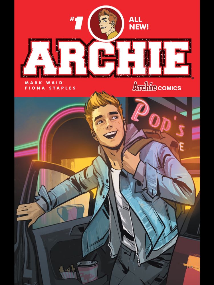 The cover for 2015’s Archie #1, written by Mark Waid, art by Fiona Staples.