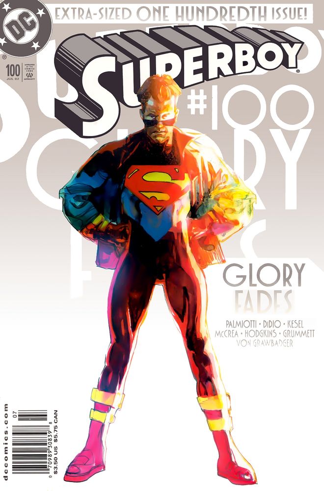 The cover to Superboy (1994) #100, the final issue.