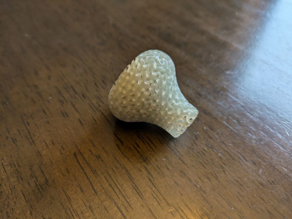3D printed lever topper for a fight stick 