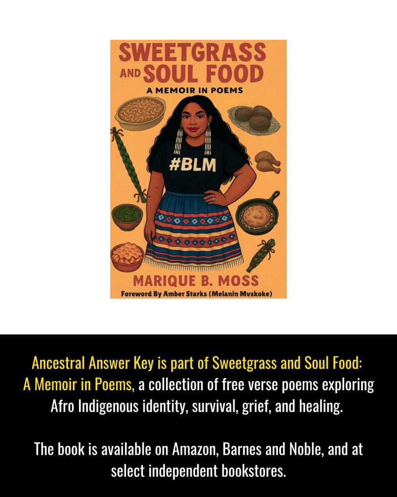 The cover of Marique's book and related info. 