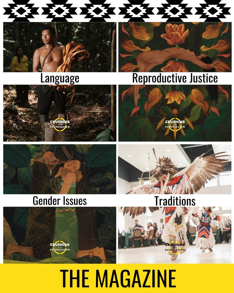 The text reads: "Language, reproductive justice, gender issues, traditions | The Magazine" 