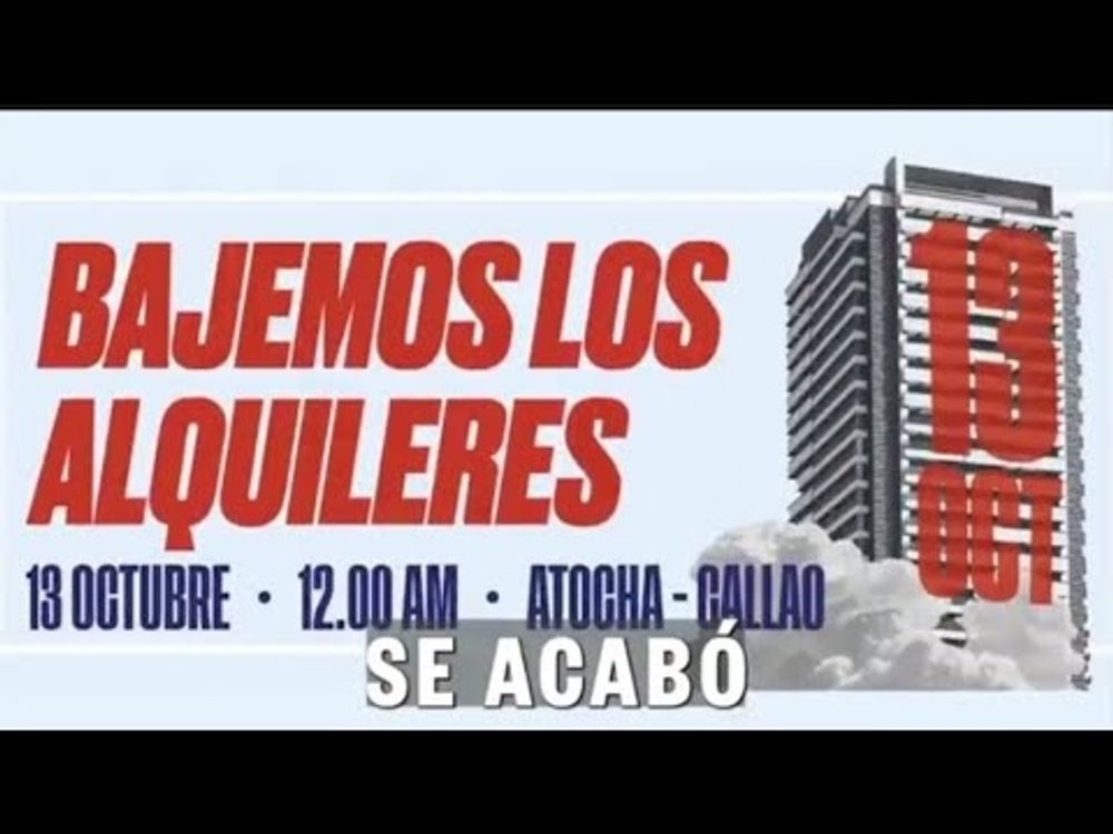 13 DE OCTUBRE MANIFESTACIÓN DE LOS ALQUILERES