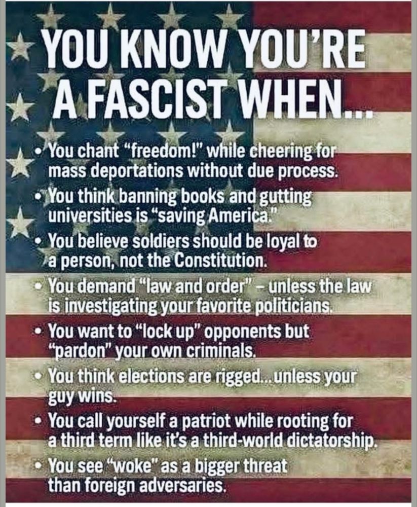 You know you're a fascist when... You chant 