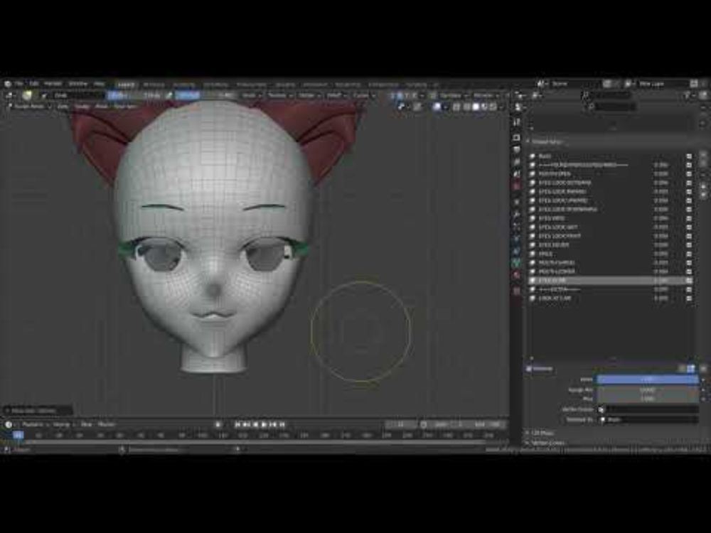 Make Face Shapekeys in Blender