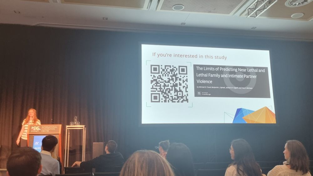 QR code slide of the pre-print of the study McEwan and Spivak presented