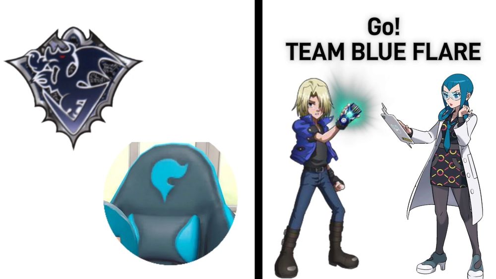 Both Blue Flare logos.