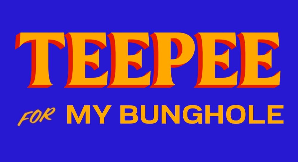 A version of the Mamdani for New York City sign that reads : Teepee for my bunghole