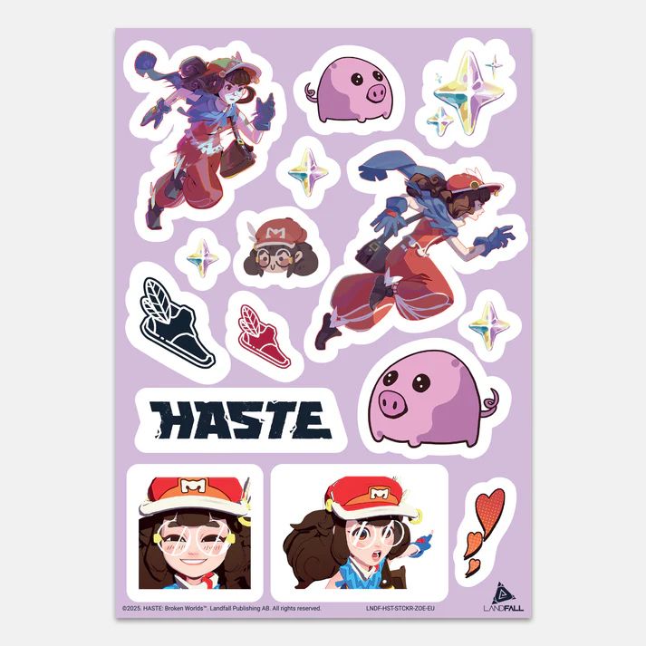 Haste video game
Stickers
Mighty Merch Store