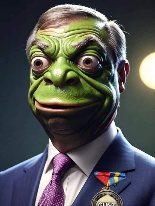 Farage as a frog